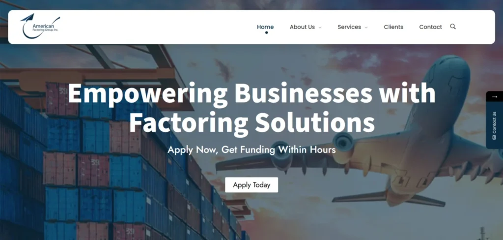 "American Factoring Group, Inc." website design