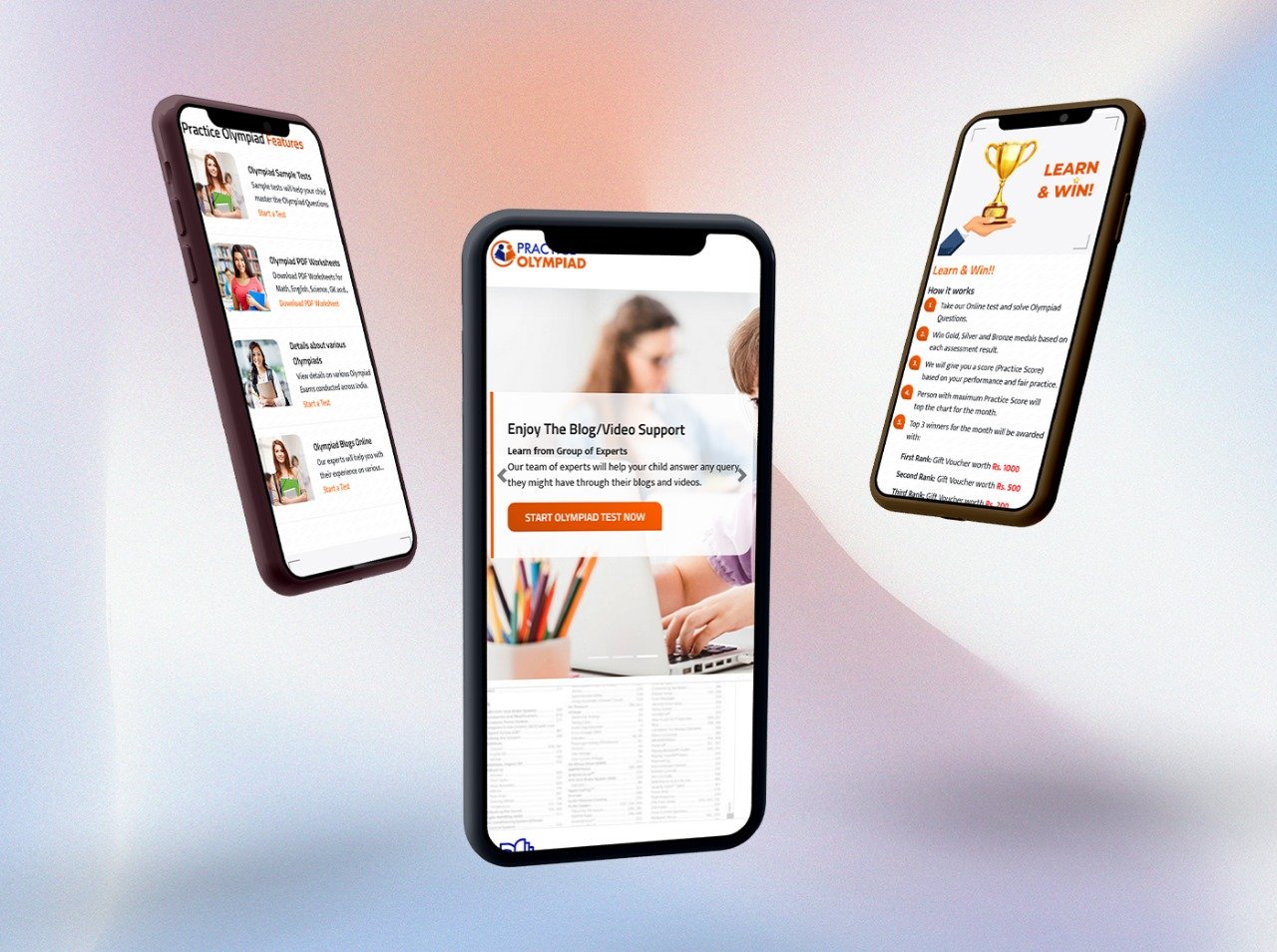practice Olympiad responsive website build by Droff Designs