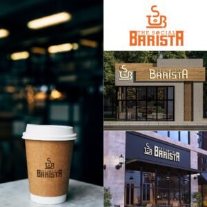 The Social Barista logo designed by Droff Designs