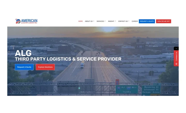 website design of american logistics group inc.