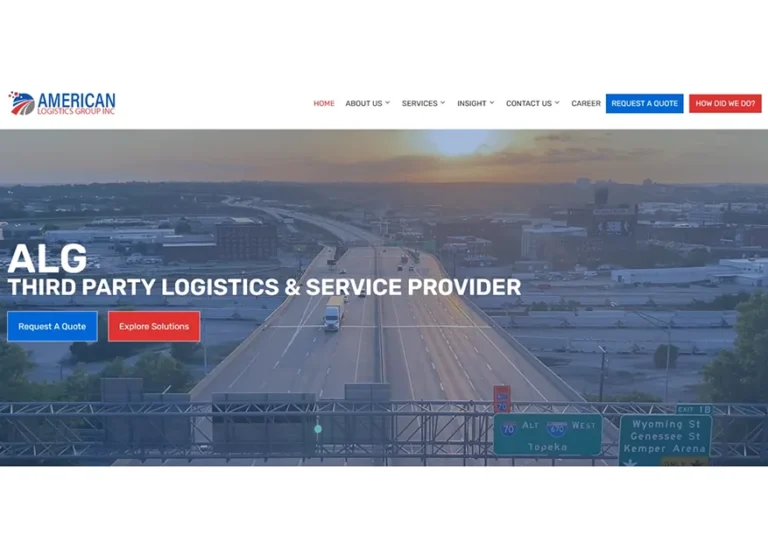 website design of american logistics group inc.