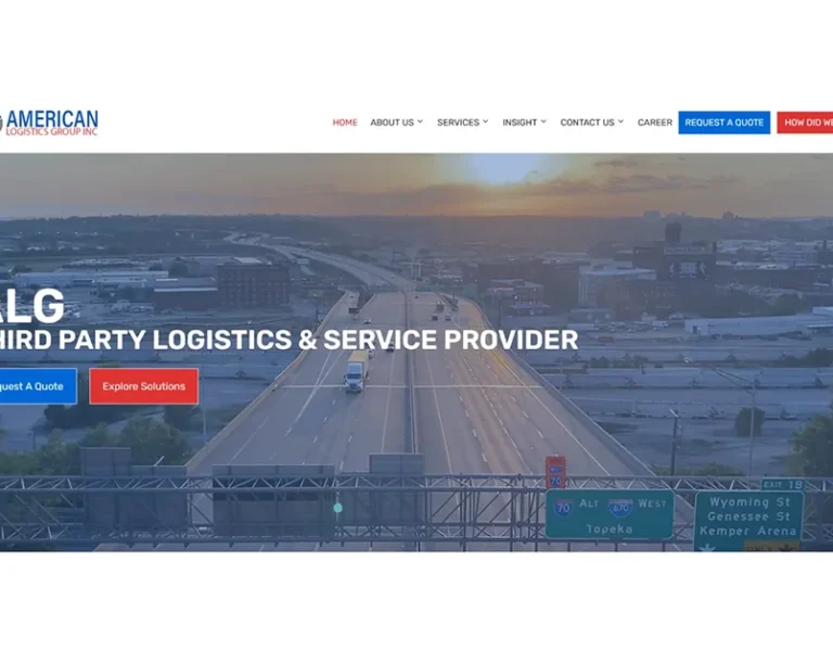 website design of american logistics group inc.