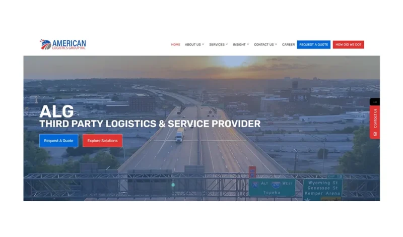 website design of american logistics group inc.