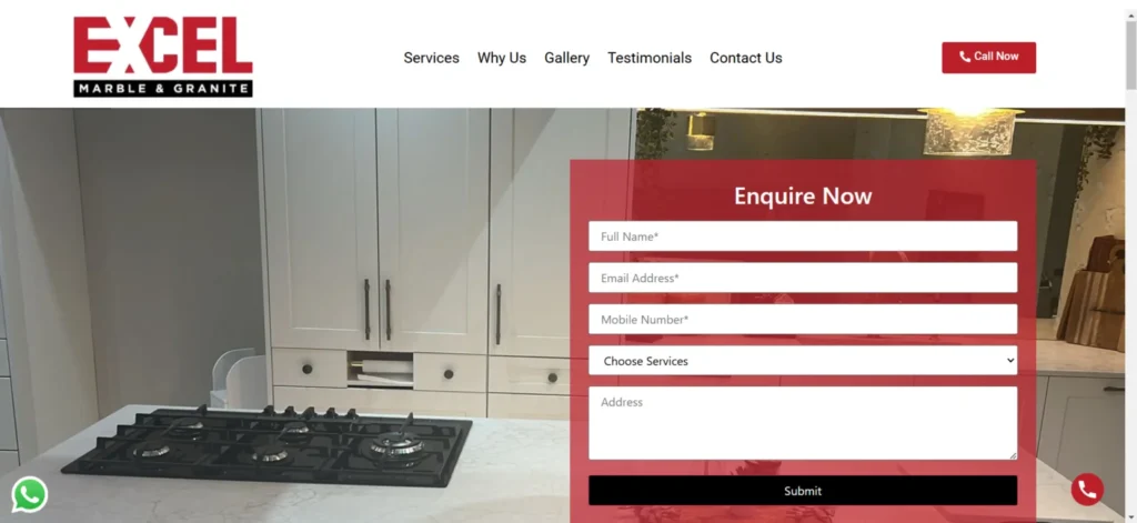 Excelmg website design