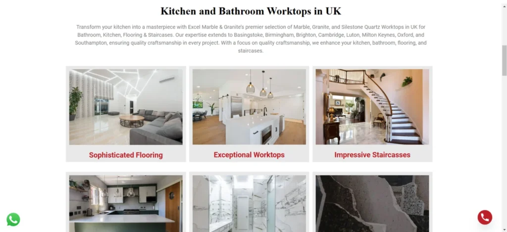 Excelmg website design
