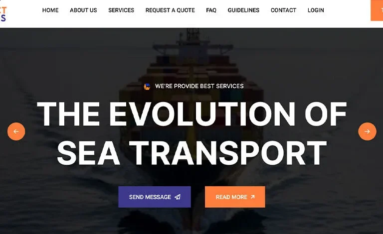 Freight Connect Services website design