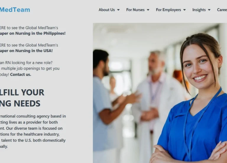 Global Med Team website design