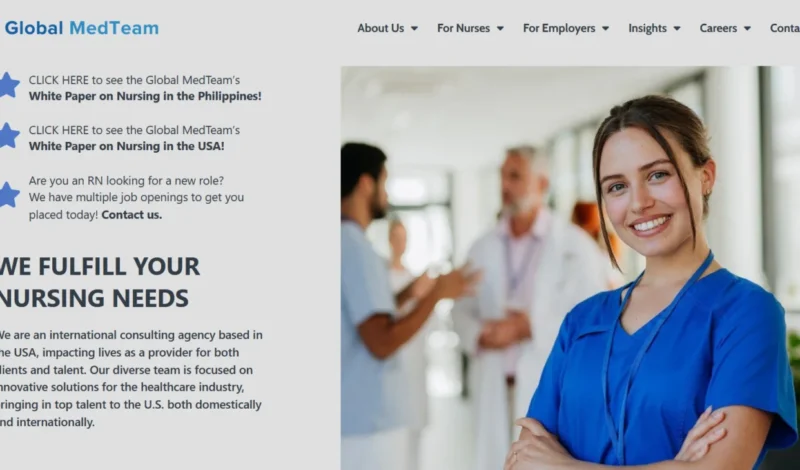 Global Med Team website design