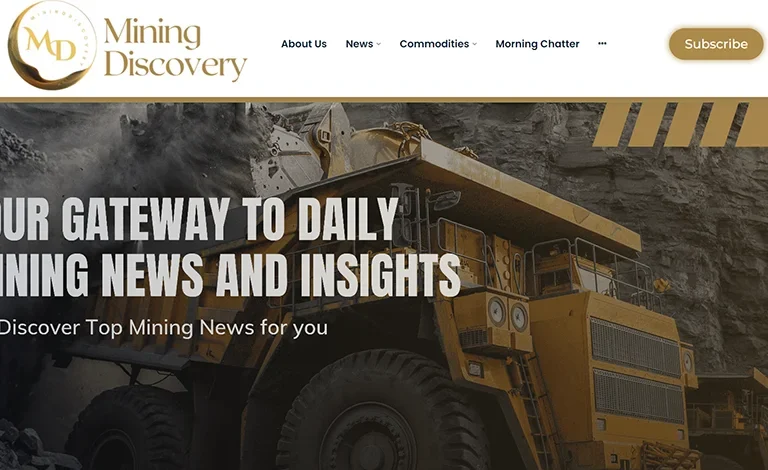 Mining Discovery website design
