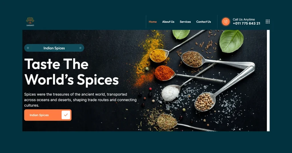 sakranti masale website design