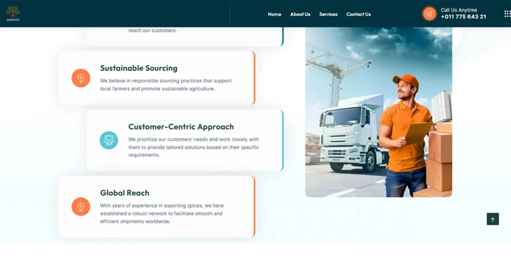 sakranti masale website design