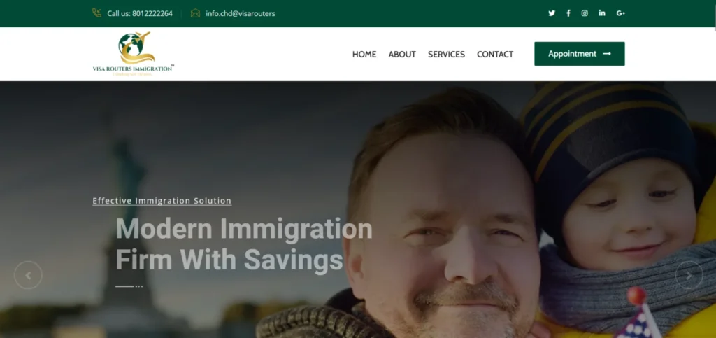 "vris glabal" website design