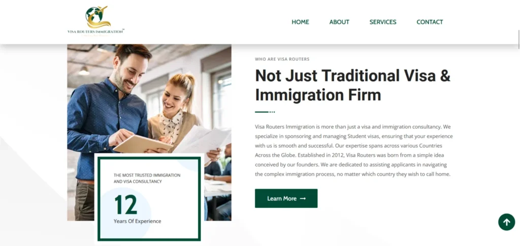 "vris glabal" website design