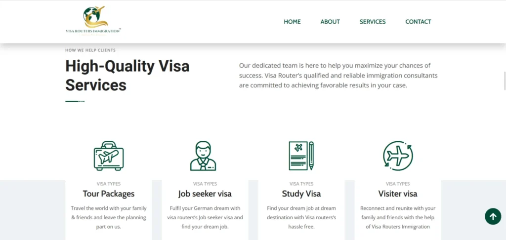 "vris glabal" website design
