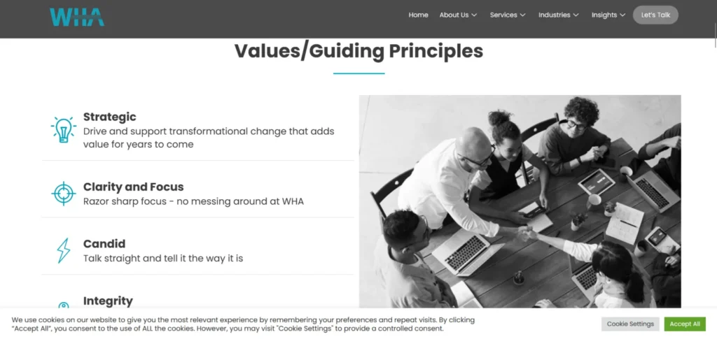 Whitehawk Associates website design