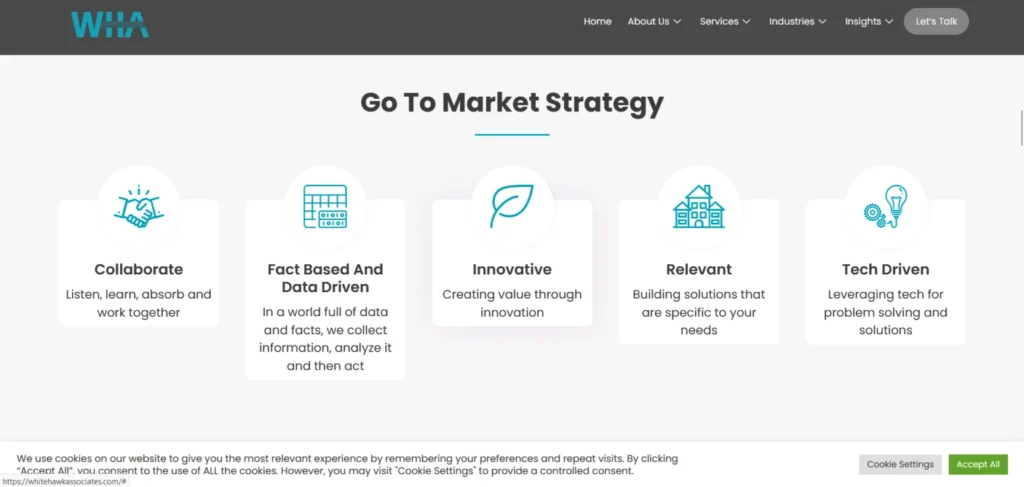 Whitehawk Associates website design