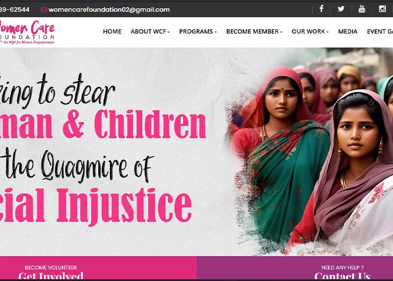 "Womencare Foundation" website design