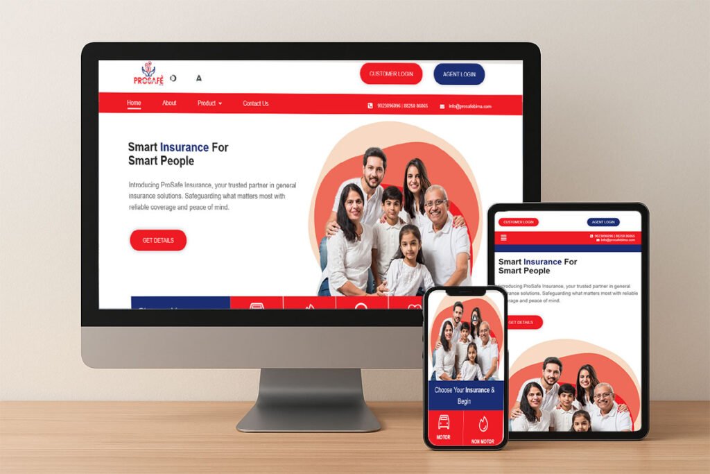 resposive website design of prosafe bima