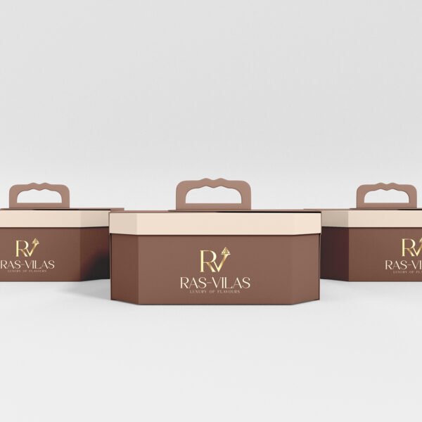 Disposable Paper Cake Box Packaging Mockup