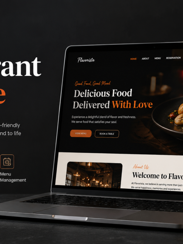 restaurant website design