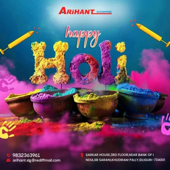 Holi social media poster design